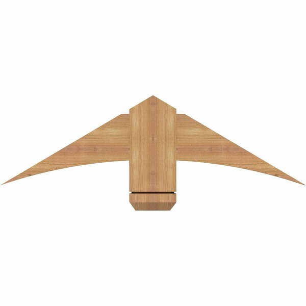 Ekena Millwork Bellingham Timber Gable Bracket, Western Red Cedar, 36"W x 10"H x 1 1/2"D x 5 1/2"F, 7/12 Pitch GBW036X10X0206BEL00SWR - main